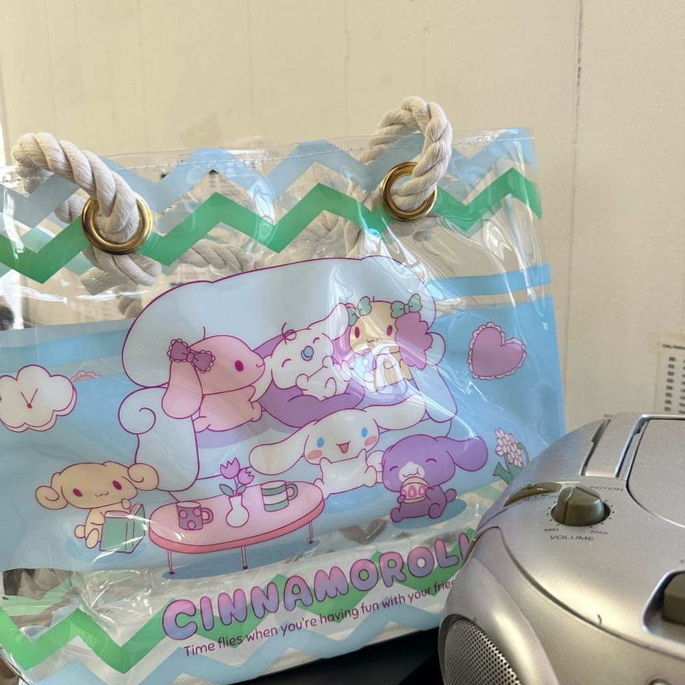 Cinnamoroll Clear Tote Bag with Rope Handles